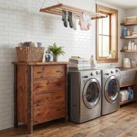 4 Drawer Chest: Some lifestyle images are created with AI for visualization purposes. Crafted from natural solid wood, each piece is unique and will vary.