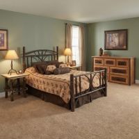 Hickory Log Bed: Some lifestyle images are created with AI for visualization purposes. Crafted from natural solid wood, each piece is unique and will vary.