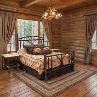 Hickory Bed: Some lifestyle images are created with AI for visualization purposes. Crafted from natural solid wood, each piece is unique and will vary.