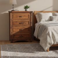 Chest of Drawers: Some lifestyle images are created with AI for visualization purposes. Crafted from natural solid wood, each piece is unique and will vary.