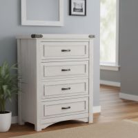 Weathered Wood Chest: Some lifestyle images are created with AI for visualization purposes. Crafted from natural solid wood, each piece is unique and will vary.