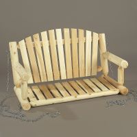 Cedar Log Porch Swing
