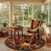 Rustic End Table: Some lifestyle images are created with AI for visualization purposes. Crafted from natural solid wood, each piece is unique and will vary.