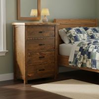 Chest of Drawers: Some lifestyle images are created with AI for visualization purposes. Crafted from natural solid wood, each piece is unique and will vary.
