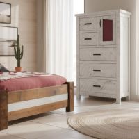 5 Drawer 1 Door Dresser: Some lifestyle images are created with AI for visualization purposes. Crafted from natural solid wood, each piece is unique and will vary.