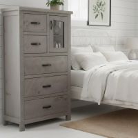 Rustic Tall Chest: Some lifestyle images are created with AI for visualization purposes. Crafted from natural solid wood, each piece is unique and will vary.