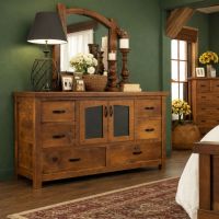 6 Drawer 2 Door Dresser: Some lifestyle images are created with AI for visualization purposes. Crafted from natural solid wood, each piece is unique and will vary.