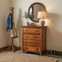 Chest: Some lifestyle images are created with AI for visualization purposes. Crafted from natural solid wood, each piece is unique and will vary.