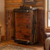 Hidden Gun Chest: Some lifestyle images are created with AI for visualization purposes. Crafted from natural solid wood, each piece is unique and will vary.
