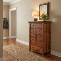 6 Drawer Chest: Some lifestyle images are created with AI for visualization purposes. Crafted from natural solid wood, each piece is unique and will vary.