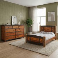 Dresser: Some lifestyle images are created with AI for visualization purposes. Crafted from natural solid wood, each piece is unique and will vary.