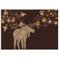 Moose Blossom Chocolate Entry Rug