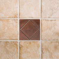4" Square Diamond Oil Rubbed Bronze Hammered Copper Tile