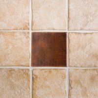 4" Square Oil Rubbed Bronze Hammered Copper Tile