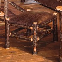 Saranac Hickory Log Ottoman