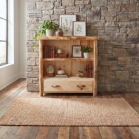 Rustic Bookcase: Some lifestyle images are created with AI for visualization purposes. Crafted from natural solid wood, each piece is unique and will vary.