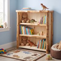Aspen Bookcase: Some lifestyle images are created with AI for visualization purposes. Crafted from natural solid wood, each piece is unique and will vary.