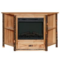 Saranac Hickory Angled Fireplace TV Stand