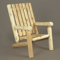 Cedar High Back Log Arm Chair