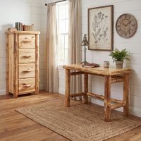 Log File Cabinet: Some lifestyle images are created with AI for visualization purposes. Crafted from natural solid wood, each piece is unique and will vary.