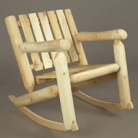 Rustic Cedar Low Back Log Rocker