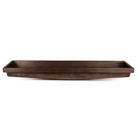 60" Rectangular Oil Rubbed Bronze Hammered Copper Skirted Vessel Sink