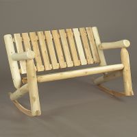 Rustic Cedar Low Back Double Rocker