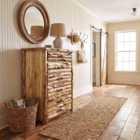 Aspen Log Chest: Some lifestyle images are created with AI for visualization purposes. Crafted from natural solid wood, each piece is unique and will vary.