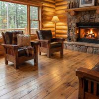 Upholstered Barn Wood Chair: Some lifestyle images are created with AI for visualization purposes. Crafted from natural solid wood, each piece is unique and will vary.