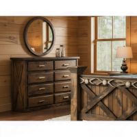 Dresser: Some lifestyle images are created with AI for visualization purposes. Crafted from natural solid wood, each piece is unique and will vary.