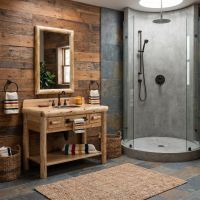 Log Mirror: Some lifestyle images are created with AI for visualization purposes. Crafted from natural solid wood, each piece is unique and will vary.