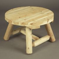 27" Round Log Coffee Table