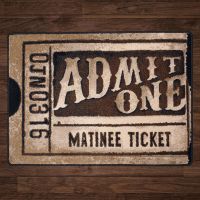 Admit One Entry Rug - Antique