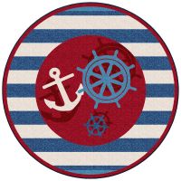 Ahoy There Rug - Nautical