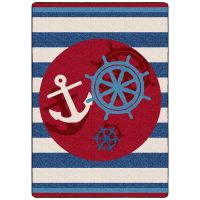 Ahoy There Rug - Nautical