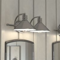 Akron 2-Light Satin Nickel Vanity Light