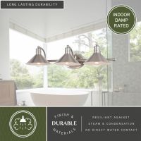 Akron 3-Light Satin Nickel Vanity Light