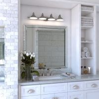 Akron 4-Light Satin Nickel Vanity Light