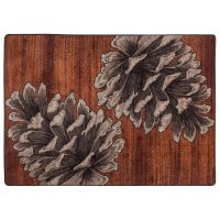 Courting Pine Cones Entry Rug - Rust