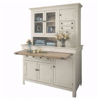 Antique Farmhouse Hoosier Cabinet - Antique White Finish