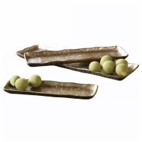 Antique Gold Artisan Tray Set