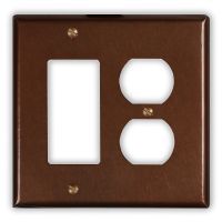 Antique 1 Rocker/GFI 1 Outlet Copper Switch Plate