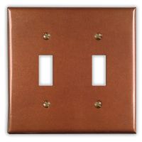 Antique 2 Toggle Copper Switch Plate