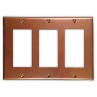 Antique 3 Rocker/GFI Copper Switch Plate