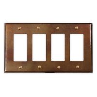 Antique 4 Rocker/GFI Copper Switch Plate