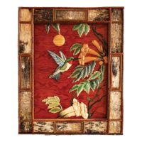 Humming Bird and Flower Wood Art