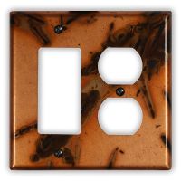Bamboo 1 Rocker/GFI 1 Outlet Copper Switch Plate