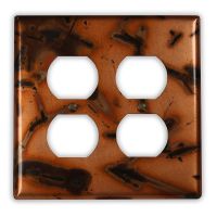 Bamboo 2 Outlet Copper Switch Plate