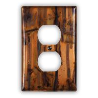 Bamboo Forest 1 Outlet Copper Switch Plate