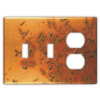 Autumn 2 Toggle 1 Outlet Copper Switch Plate